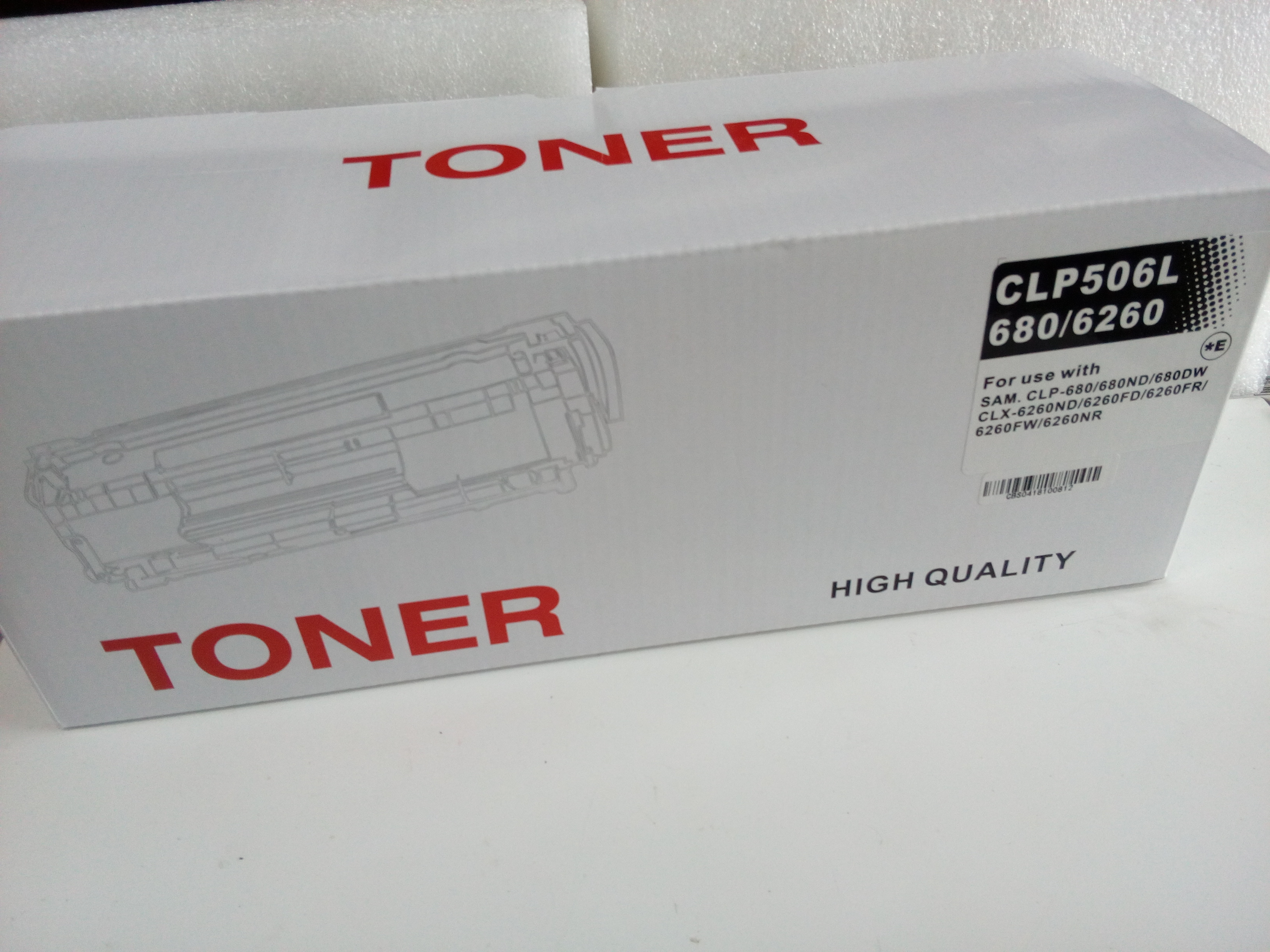 Samsung CLP506L BK 680DW CLX 6260ND 6260FD 6260FR 6260FW Toner - Кликнете на изображението, за да го затворите